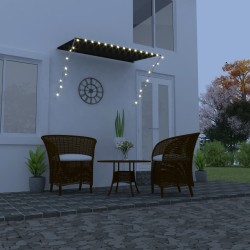 vidaXL Toldo retráctil con LED gris antracita 200x150 cm