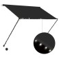 vidaXL Toldo retráctil con LED gris antracita 200x150 cm vidaXL Toldo retráctil con LED gris antracita 200x150 cm
