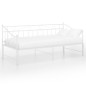 vidaXL Estructura de sofá cama extraíble de metal blanco 90x200 cm vidaXL Estructura de sofá cama extraíble de metal blanco 90x200 cm