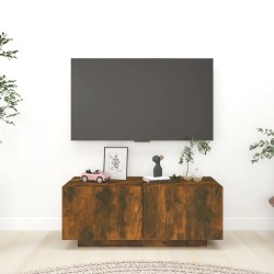 vidaXL Mueble para TV madera contrachapada roble ahumado 100x35x40 cm