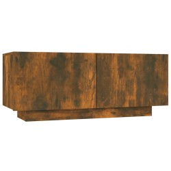 vidaXL Mueble para TV madera contrachapada roble ahumado 100x35x40 cm