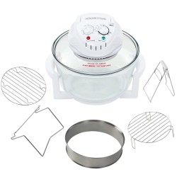 vidaXL Horno de convección halógeno con anillo de extensión 1400W 17 L