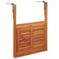 vidaXL Mesa de balcón colgante madera de acacia maciza 64,5x44x80 cm vidaXL Mesa de balcón colgante madera de acacia maciza 64,5x44x80 cm