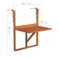 vidaXL Mesa de balcón colgante madera de acacia maciza 64,5x44x80 cm vidaXL Mesa de balcón colgante madera de acacia maciza 64,5x44x80 cm