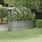 vidaXL Jardinera de acero recubrimiento en polvo plateado 224x80x68 cm vidaXL Jardinera de acero recubrimiento en polvo plateado 224x80x68 cm