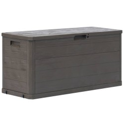 vidaXL Caja de almacenamiento de jardín 280 L marrón