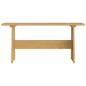 vidaXL Mesa de comedor con banco de madera maciza marrón miel vidaXL Mesa de comedor con banco de madera maciza marrón miel