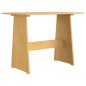 vidaXL Mesa de comedor con banco de madera maciza marrón miel vidaXL Mesa de comedor con banco de madera maciza marrón miel