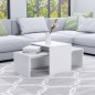 vidaXL Set de mesas de centro madera contrachapada blanco 100x48x40 cm vidaXL Set de mesas de centro madera contrachapada blanco 100x48x40 cm