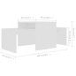 vidaXL Set de mesas de centro madera contrachapada blanco 100x48x40 cm vidaXL Set de mesas de centro madera contrachapada blanco 100x48x40 cm