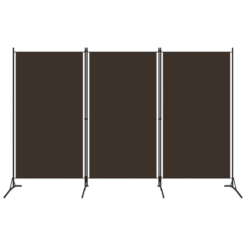 vidaXL Biombo divisor de 3 paneles marrón 260x180 cm vidaXL Biombo divisor de 3 paneles marrón 260x180 cm