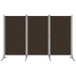 vidaXL Biombo divisor de 3 paneles marrón 260x180 cm vidaXL Biombo divisor de 3 paneles marrón 260x180 cm