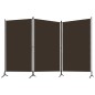 vidaXL Biombo divisor de 3 paneles marrón 260x180 cm vidaXL Biombo divisor de 3 paneles marrón 260x180 cm