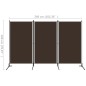 vidaXL Biombo divisor de 3 paneles marrón 260x180 cm vidaXL Biombo divisor de 3 paneles marrón 260x180 cm