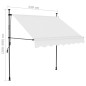 vidaXL Toldo manual retráctil con LED crema 150 cm vidaXL Toldo manual retráctil con LED crema 150 cm