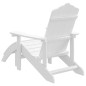 vidaXL Silla de jardín Adirondack con reposapiés HDPE blanco