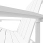 vidaXL Silla de jardín Adirondack con reposapiés HDPE blanco