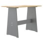 vidaXL Mesa de comedor con banco madera maciza gris y marrón miel vidaXL Mesa de comedor con banco madera maciza gris y marrón miel