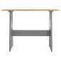 vidaXL Mesa de comedor con banco madera maciza gris y marrón miel vidaXL Mesa de comedor con banco madera maciza gris y marrón miel