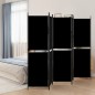 vidaXL Biombo divisor de 5 paneles de tela negro 250x180 cm vidaXL Biombo divisor de 5 paneles de tela negro 250x180 cm