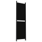 vidaXL Biombo divisor de 5 paneles de tela negro 250x180 cm vidaXL Biombo divisor de 5 paneles de tela negro 250x180 cm