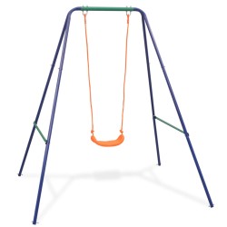 vidaXL Columpio 2 en 1 para niño y para bebé naranja