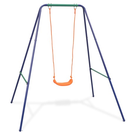 vidaXL Columpio 2 en 1 para niño y para bebé naranja