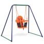 vidaXL Columpio 2 en 1 para niño y para bebé naranja vidaXL Columpio 2 en 1 para niño y para bebé naranja