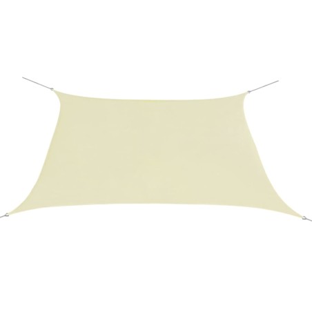 vidaXL Toldo de vela cuadrado tela Oxford color crema 3,6x3,6 m 