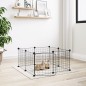 vidaXL Jaula para mascotas de 8 paneles con puerta acero negro 35x35cm vidaXL Jaula para mascotas de 8 paneles con puerta acero negro 35x35cm