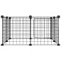 vidaXL Jaula para mascotas de 8 paneles con puerta acero negro 35x35cm vidaXL Jaula para mascotas de 8 paneles con puerta acero negro 35x35cm