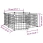 vidaXL Jaula para mascotas de 8 paneles con puerta acero negro 35x35cm vidaXL Jaula para mascotas de 8 paneles con puerta acero negro 35x35cm