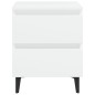 vidaXL Mesitas de noche 2 uds madera contrachapada blanco 40x35x50 cm