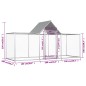 vidaXL Gallinero acero galvanizado 3x1x1,5 m vidaXL Gallinero acero galvanizado 3x1x1,5 m
