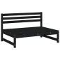 vidaXL Sofá central madera maciza de pino negro 120x80 cm vidaXL Sofá central madera maciza de pino negro 120x80 cm