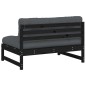 vidaXL Sofá central madera maciza de pino negro 120x80 cm vidaXL Sofá central madera maciza de pino negro 120x80 cm