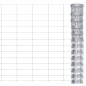 vidaXL Valla de jardín de acero galvanizado plateado 50x1,25 m
