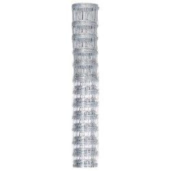 vidaXL Valla de jardín de acero galvanizado plateado 50x1,25 m