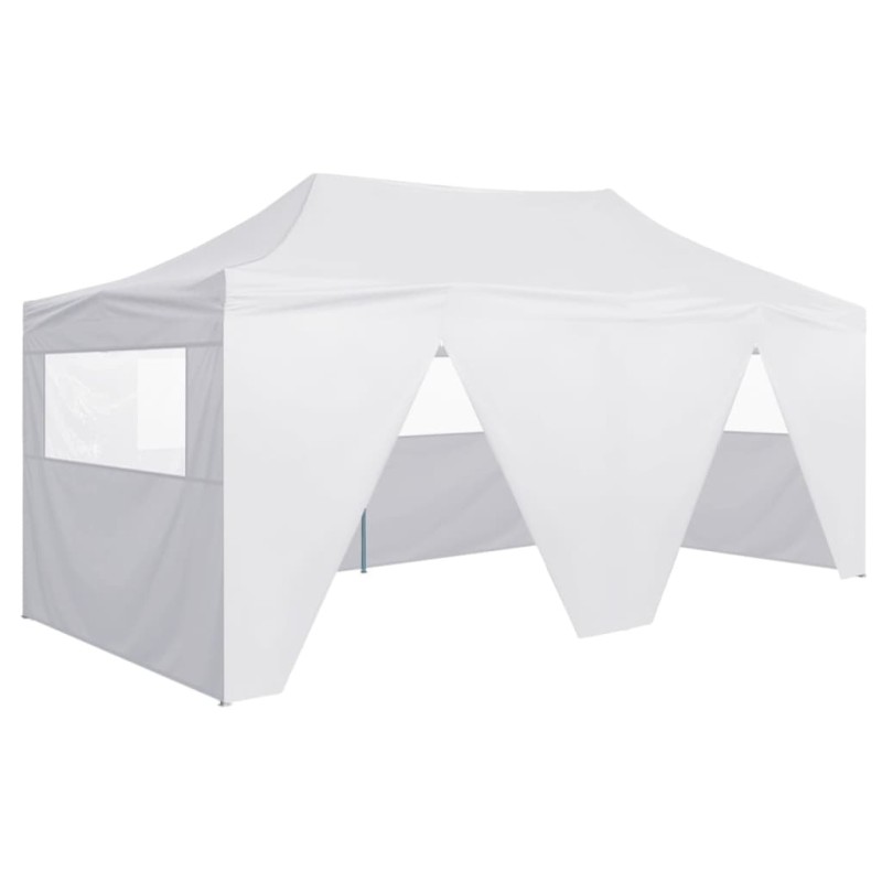 vidaXL Carpa plegable profesional con 4 paredes acero blanco 3x6 m vidaXL Carpa plegable profesional con 4 paredes acero blanco 3x6 m