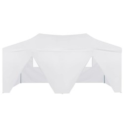 vidaXL Carpa plegable profesional con 4 paredes acero blanco 3x6 m