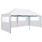 vidaXL Carpa plegable profesional con 4 paredes acero blanco 3x6 m vidaXL Carpa plegable profesional con 4 paredes acero blanco 3x6 m