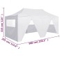 vidaXL Carpa plegable profesional con 4 paredes acero blanco 3x6 m vidaXL Carpa plegable profesional con 4 paredes acero blanco 3x6 m
