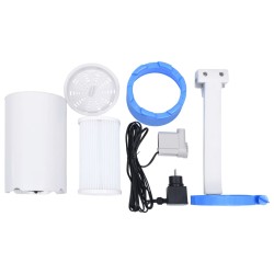 vidaXL Skimmer colgante piscina y bomba con adaptador plástico 16 cm