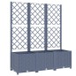 vidaXL Jardinera con enrejado PP gris oscuro 120x40x136 cm vidaXL Jardinera con enrejado PP gris oscuro 120x40x136 cm