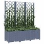 vidaXL Jardinera con enrejado PP gris oscuro 120x40x136 cm vidaXL Jardinera con enrejado PP gris oscuro 120x40x136 cm