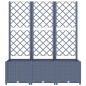 vidaXL Jardinera con enrejado PP gris oscuro 120x40x136 cm vidaXL Jardinera con enrejado PP gris oscuro 120x40x136 cm
