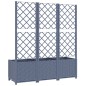vidaXL Jardinera con enrejado PP gris oscuro 120x40x136 cm vidaXL Jardinera con enrejado PP gris oscuro 120x40x136 cm