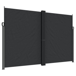 vidaXL Toldo lateral retráctil negro 220x600 cm