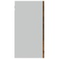 vidaXL Armario vitrina colgante madera roble ahumado 80x31x60 cm