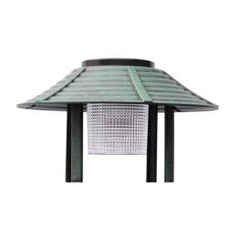 vidaXL Bañera/comedero para pájaros con luz solar